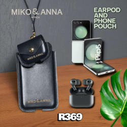 HB0047 Vegan Leather. Black With Light Gold Hardware.Large Pouch 9(W) x 14(H)cm, Small Pouch 8(W) x 6(H)cm