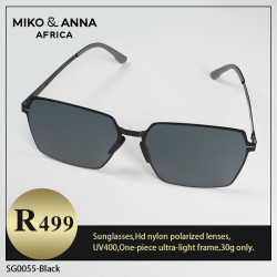 SG0055-BLACK Sunglasses, Hd nylon polarized lenses, ,UV400,One-piece ultra-light frame, 30g only.