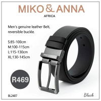 BL2407-Black/Coffee Men's genuine leather, reversible buckle, double-sided wea（black/chocolate）