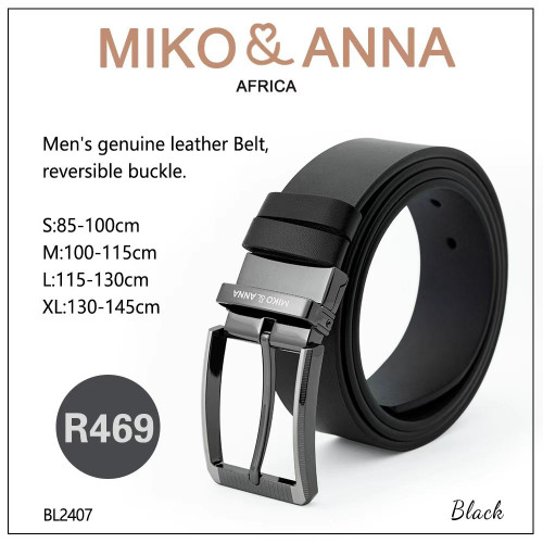 BL2407-Black/Coffee Men's genuine leather, reversible buckle, double-sided wea（black/chocolate）