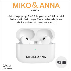 BER-0002 Get auto pop-up, ANC, 6-hr playback & 24-hr total battery with fast charge. The smarter, all-phone choice with smart in-ear detection.