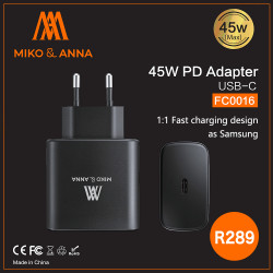 FC-0016, Real 45W PD Adapter, 1:1 Fast charging design as Samsung