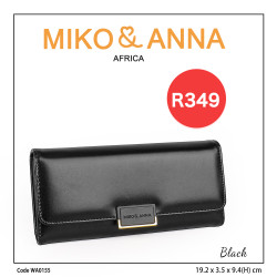 WA0155-Black Women wallets women purse19.2*3.5*9.4cm