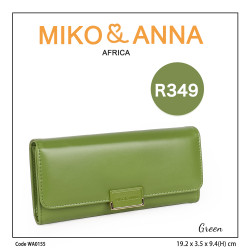 WA0155-Green Women wallets women purse19.2*3.5*9.4cm