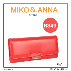 WA0155-Red Women wallets women purse19.2*3.5*9.4cm