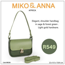 HB0208-Green Women bag 22*9.5*15cm