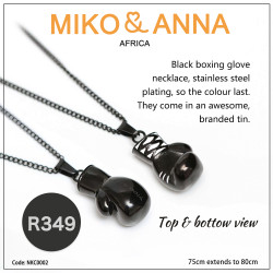 NKC0002 BLACK steel plated necklace