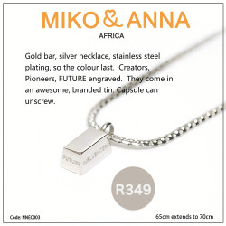 NKC0003 SILVER steel plated necklace