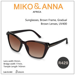 SG-2602 Brown,Sunglasses, Brown Frame, Gradual Brown Lenses, UV400