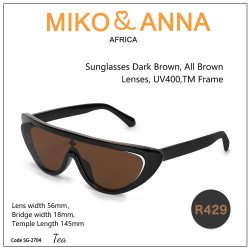 SG-2704 Tea,Sunglasses, Dark Brown, All Brown Lenses, UV400,TM Frame