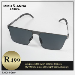 SG0088-GREY Sunglasses,UV400,Hd Nylon Polarized lenses,one piece ultra-light frame,30g
