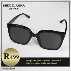 SG0461-BLACK Sunglasses,UV400,Hd Nylon Polarized lenses,with TR material lenses